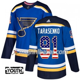 Dresovi St. Louis Blues Vladimir Tarasenko 91 Adidas 2017-2018 Plava USA Flag Fashion Authentic - Dječji
